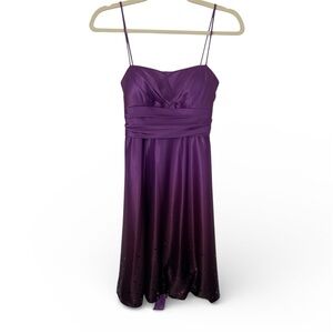 Y2K Babydoll Purple Mini Dress Bubble Hem Whimsigoth Fairy Grunge Prom Sequins 4